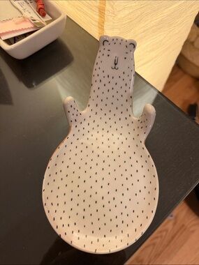 Anthropologie Terracotta Bear Ceramic Trinket Tray